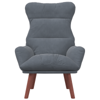 Produktbild för fåtölj Mörkgrå 69 x 74 x 93 cm Sammet