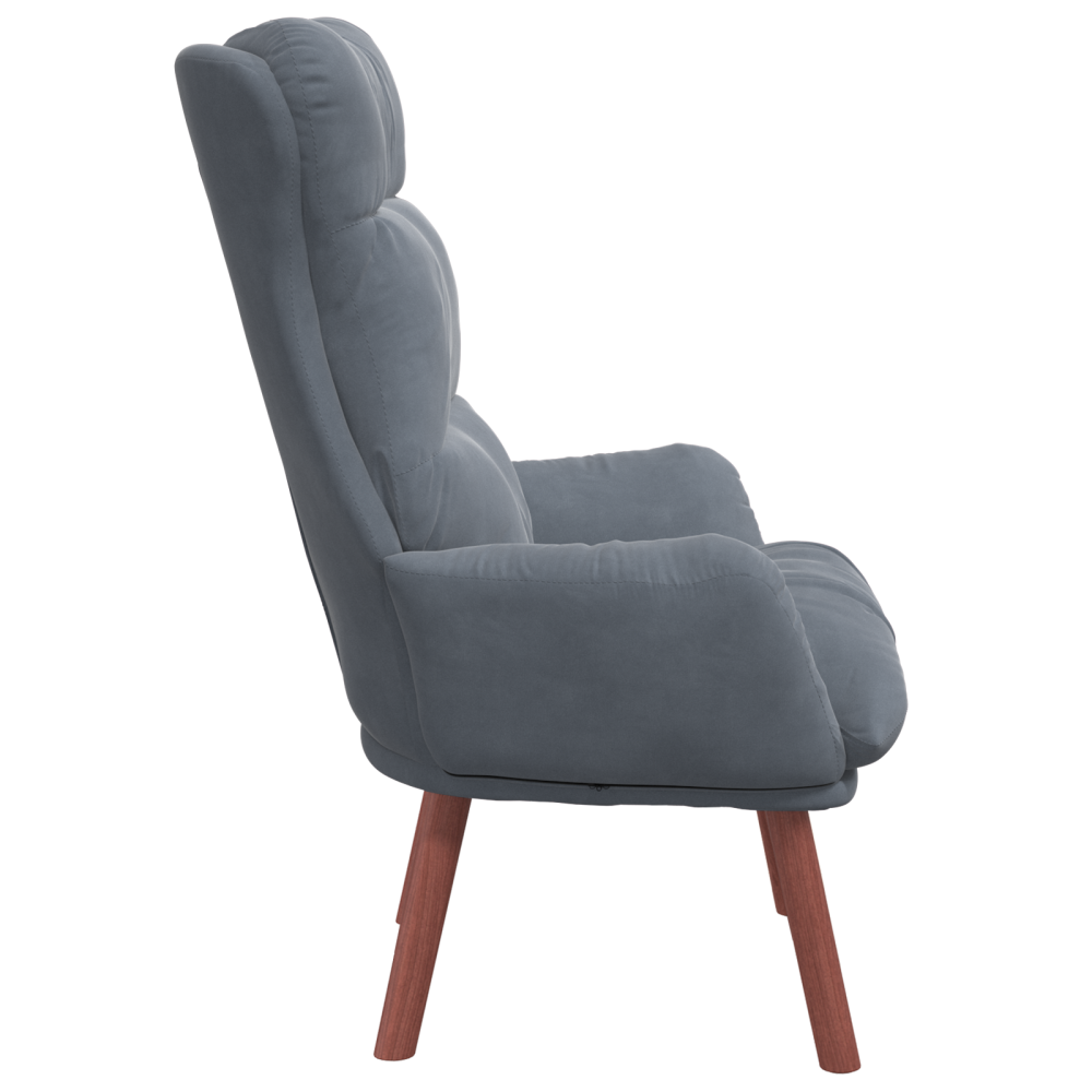 Produktbild för fåtölj Mörkgrå 69 x 74 x 93 cm Sammet
