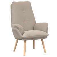 Produktbild för fåtölj Ljusgrå 69 x 74 x 93 cm Sherpa tyg