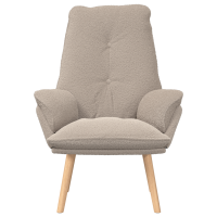 Produktbild för fåtölj Ljusgrå 69 x 74 x 93 cm Sherpa tyg