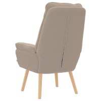 Produktbild för fåtölj Ljusgrå 69 x 74 x 93 cm Sherpa tyg