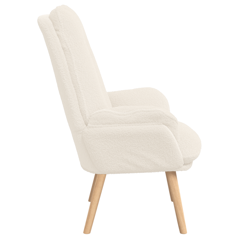Produktbild för fåtölj Kräm 69 x 74 x 93 cm Sherpa tyg
