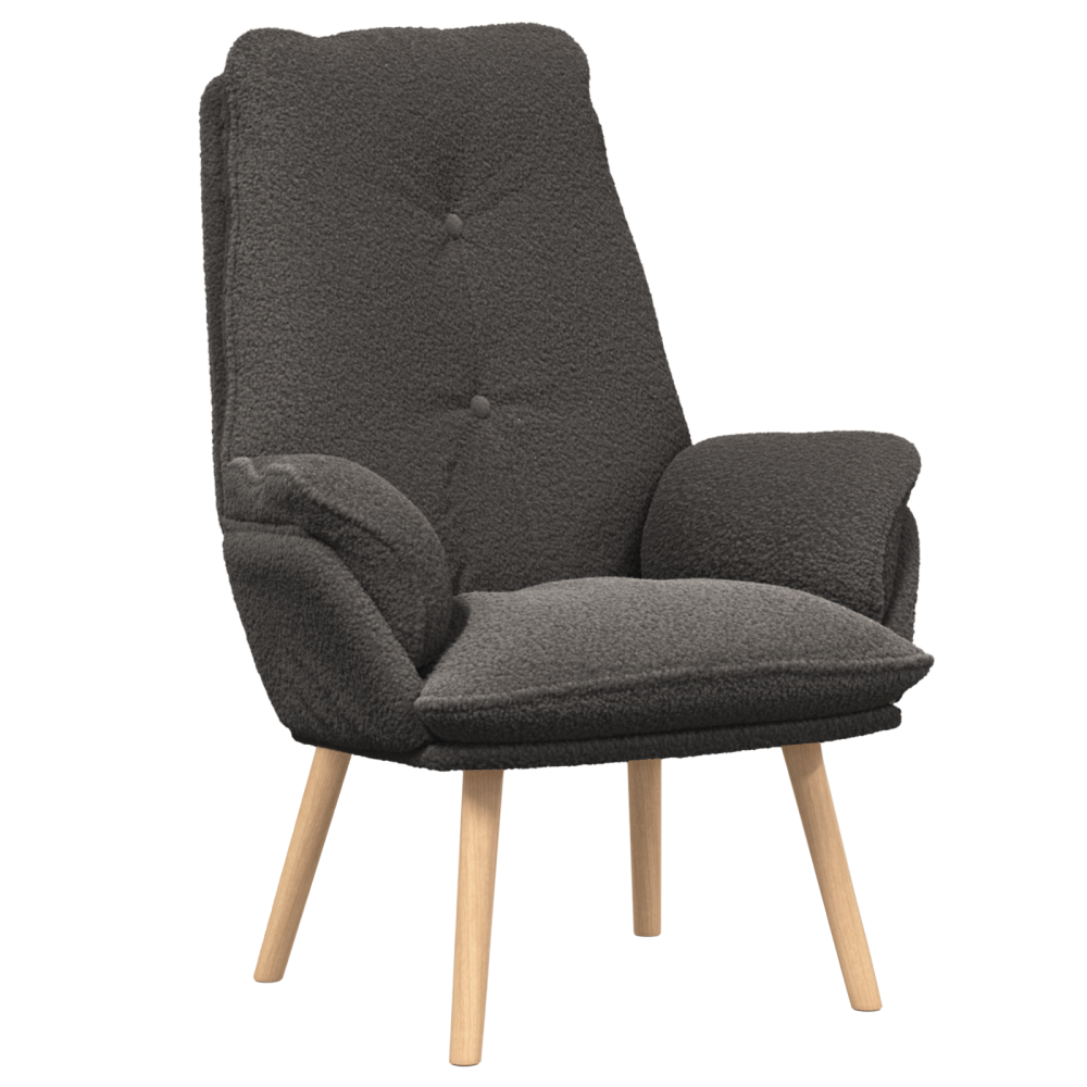 Produktbild för fåtölj Mörkgrå 69 x 74 x 93 cm Sherpa tyg