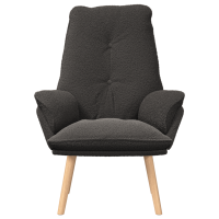 Produktbild för fåtölj Mörkgrå 69 x 74 x 93 cm Sherpa tyg