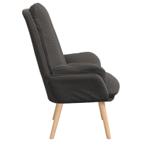 Produktbild för fåtölj Mörkgrå 69 x 74 x 93 cm Sherpa tyg