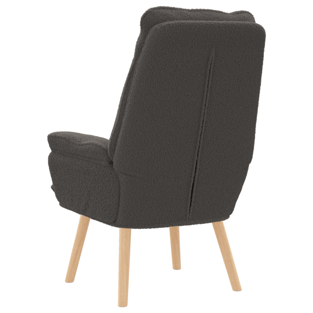 Produktbild för fåtölj Mörkgrå 69 x 74 x 93 cm Sherpa tyg