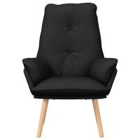 Produktbild för fåtölj Svart 69 x 74 x 93 cm Tyg och plywood