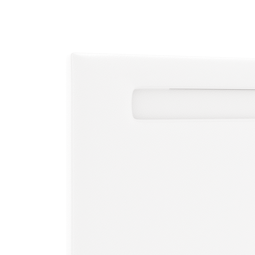 Produktbild för LED huvuddyna Vit 160 cm Konstläder