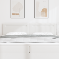 Produktbild för LED huvuddyna Vit 200 cm Konstläder