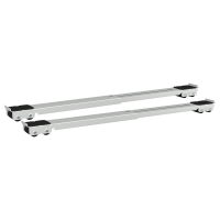 Produktbild för Tvättmaskinsockel 2 pcs Silver 72 x 5 x 4,5 cm Rostfritt stål