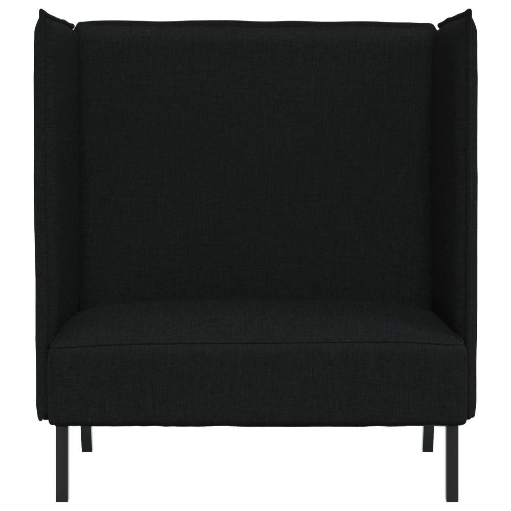 Produktbild för Hög Ryggsoffa 101cm Svart tyg