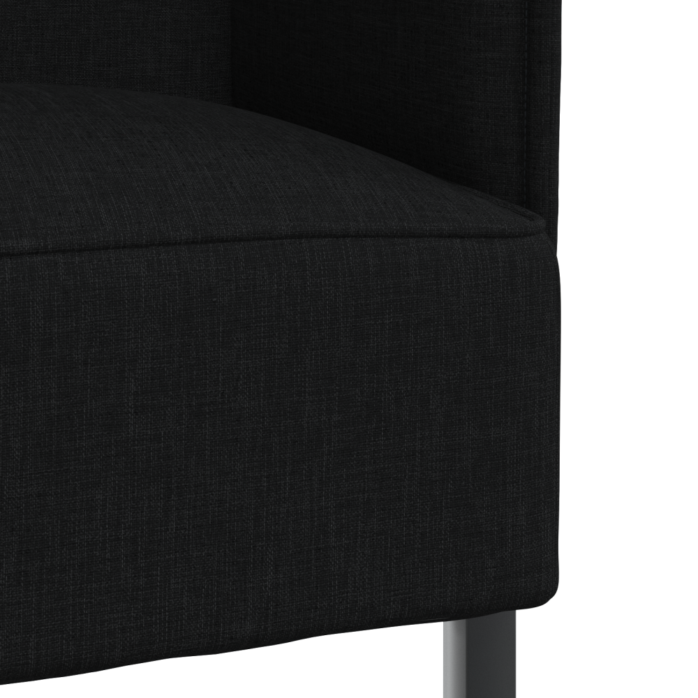 Produktbild för Hög Ryggsoffa 101cm Svart tyg