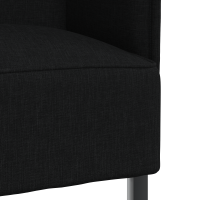 Produktbild för Hög Ryggsoffa 101cm Svart tyg