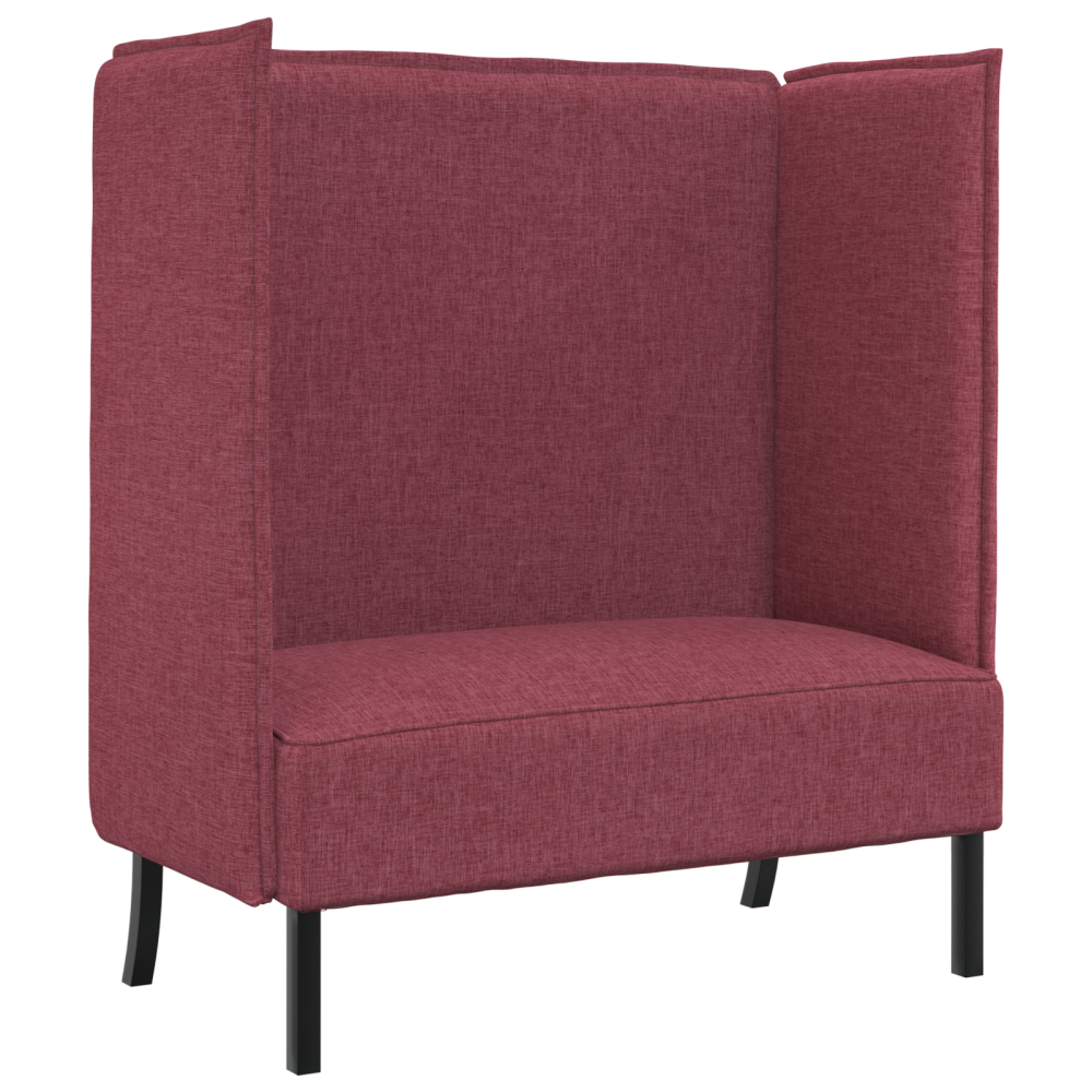 Produktbild för Hög Ryggsoffa 101cm Vinröd tyg