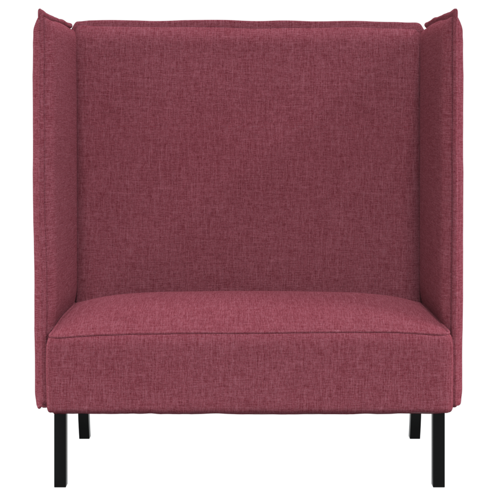 Produktbild för Hög Ryggsoffa 101cm Vinröd tyg