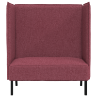Produktbild för Hög Ryggsoffa 101cm Vinröd tyg
