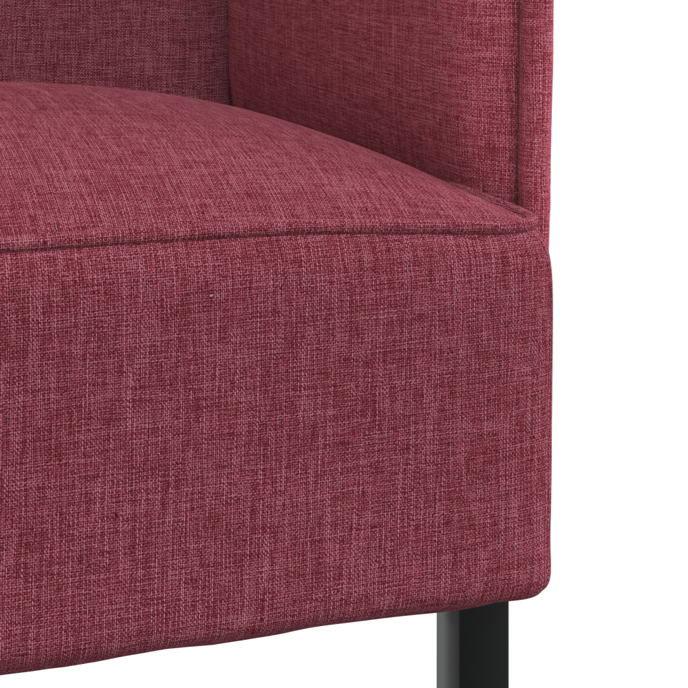 Produktbild för Hög Ryggsoffa 101cm Vinröd tyg