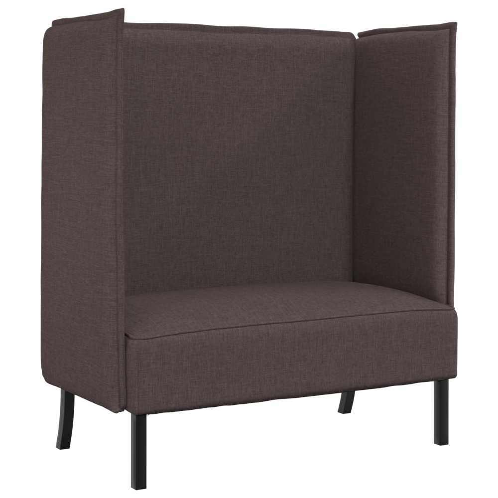 Produktbild för Hög Ryggsoffa 101cm Mörkbrun tyg