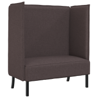 Produktbild för Hög Ryggsoffa 101cm Mörkbrun tyg