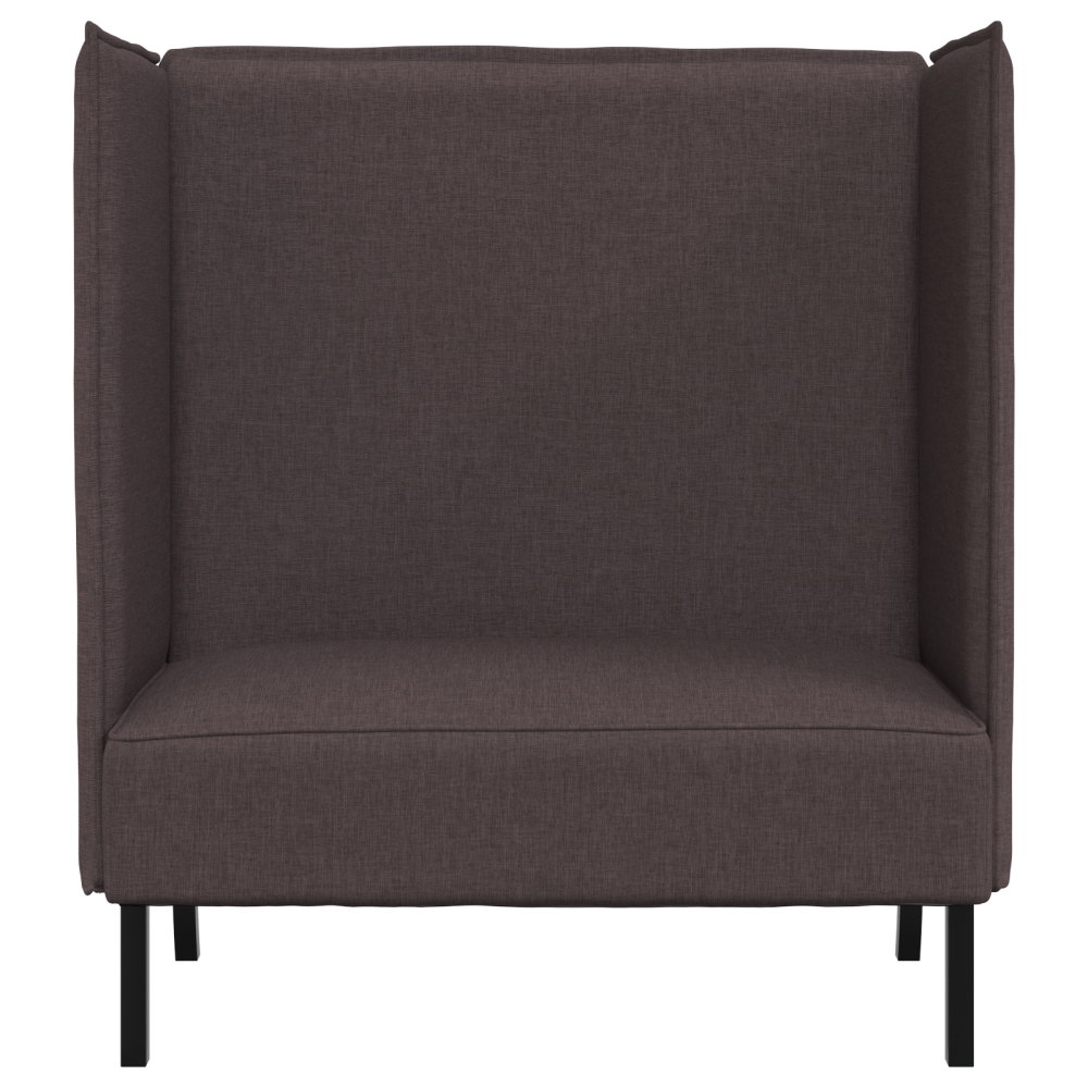 Produktbild för Hög Ryggsoffa 101cm Mörkbrun tyg
