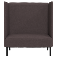 Produktbild för Hög Ryggsoffa 101cm Mörkbrun tyg