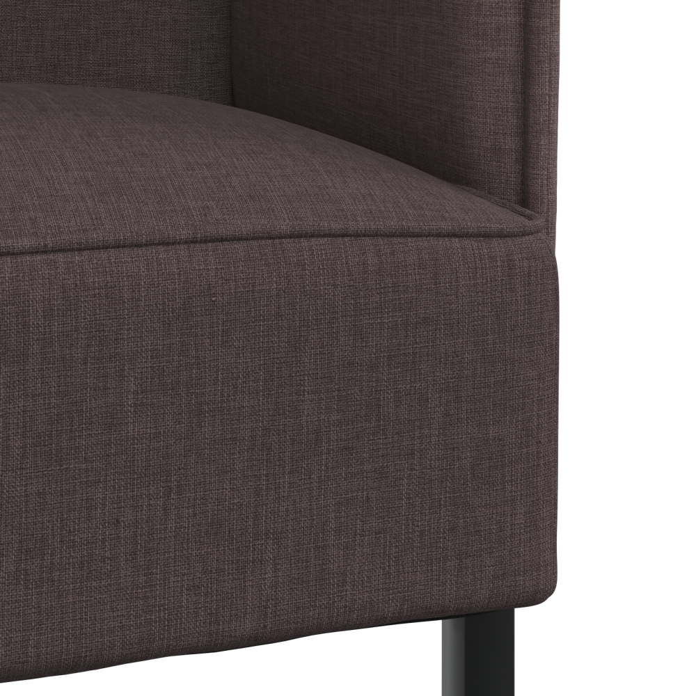 Produktbild för Hög Ryggsoffa 101cm Mörkbrun tyg