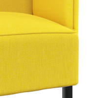 Produktbild för Hög Ryggsoffa 101cm Ljusgul tyg
