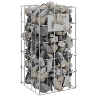 Produktbild för Gabionkran Silver 26 x 25 x 50 cm Rostfritt stål