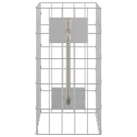 Produktbild för Gabionkran Silver 26 x 25 x 50 cm Rostfritt stål