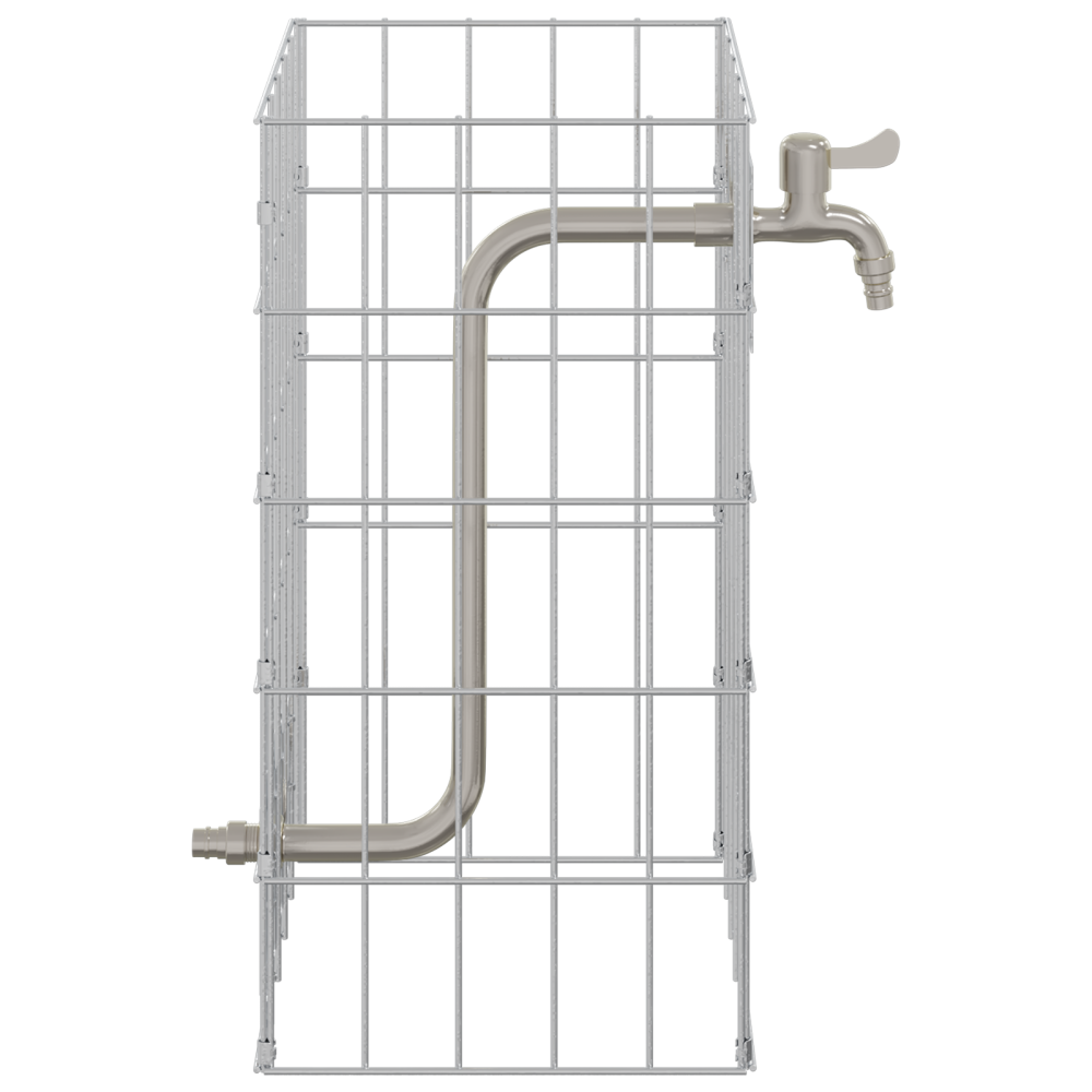 Produktbild för Gabionkran Silver 26 x 25 x 50 cm Rostfritt stål