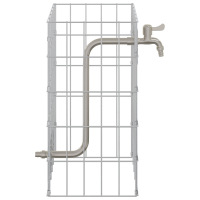 Produktbild för Gabionkran Silver 26 x 25 x 50 cm Rostfritt stål