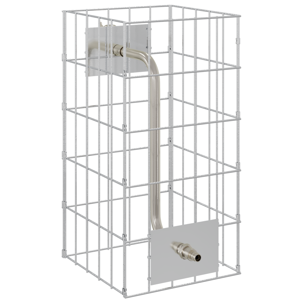 Produktbild för Gabionkran Silver 26 x 25 x 50 cm Rostfritt stål
