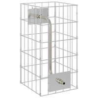 Produktbild för Gabionkran Silver 26 x 25 x 50 cm Rostfritt stål