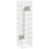 Produktbild för Gabionkran Silver 25 x 25 x 100 cm Rostfritt stål