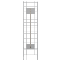Produktbild för Gabionkran Silver 25 x 25 x 100 cm Rostfritt stål