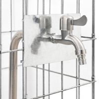 Produktbild för Gabionkran Silver 25 x 25 x 100 cm Rostfritt stål