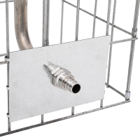 Produktbild för Gabionkran Silver 25 x 25 x 100 cm Rostfritt stål