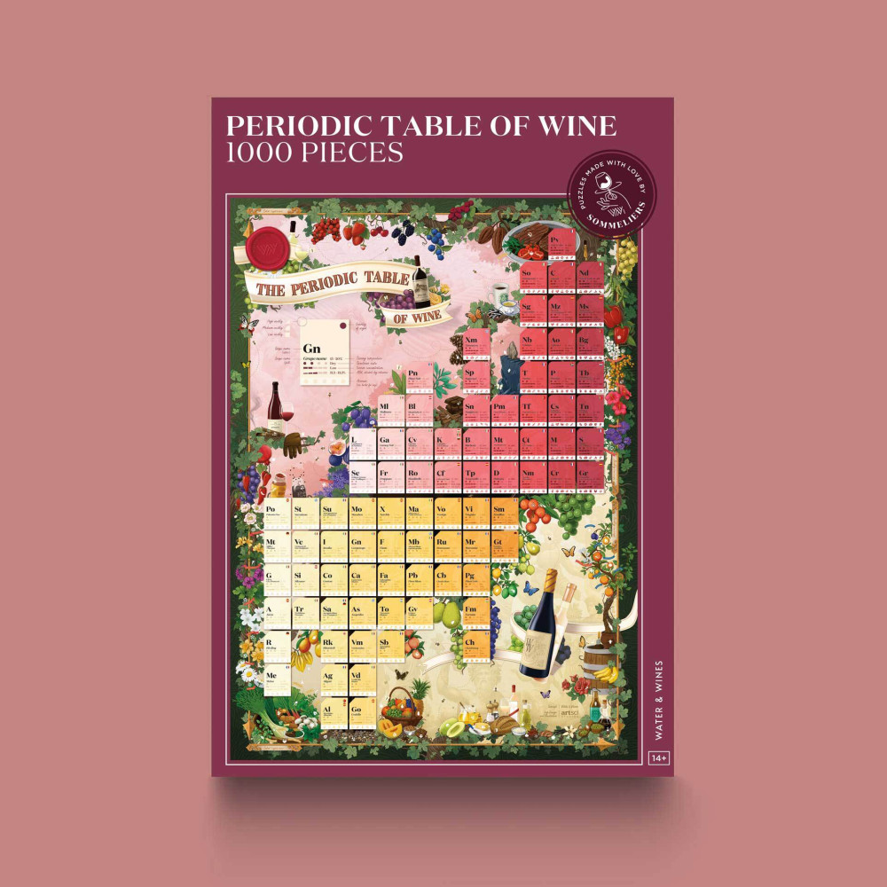 Produktbild för Vinpussel - Periodisk Vintabell