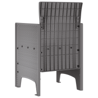 Produktbild för Trädgård Stol 4 pcs Ljusgrå 53 x 49 x 85 cm Polypropylen