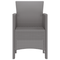 Produktbild för Trädgård Stol 4 pcs Ljusgrå 53 x 49 x 85 cm Polypropylen