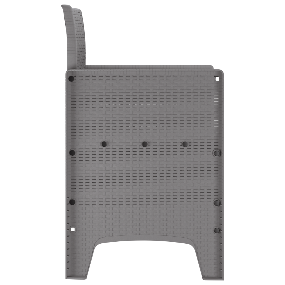 Produktbild för Trädgård Stol 4 pcs Ljusgrå 53 x 49 x 85 cm Polypropylen