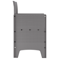 Produktbild för Trädgård Stol 4 pcs Ljusgrå 53 x 49 x 85 cm Polypropylen