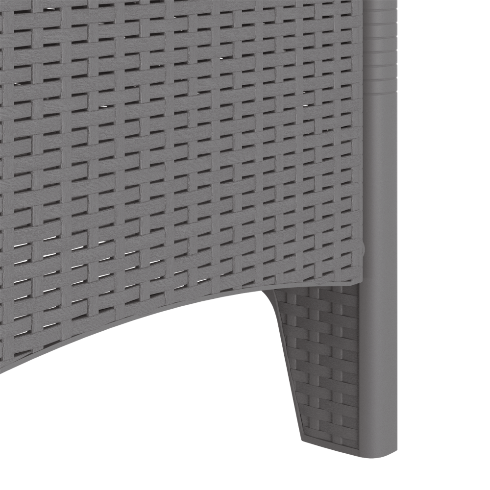 Produktbild för Trädgård Stol 4 pcs Ljusgrå 53 x 49 x 85 cm Polypropylen