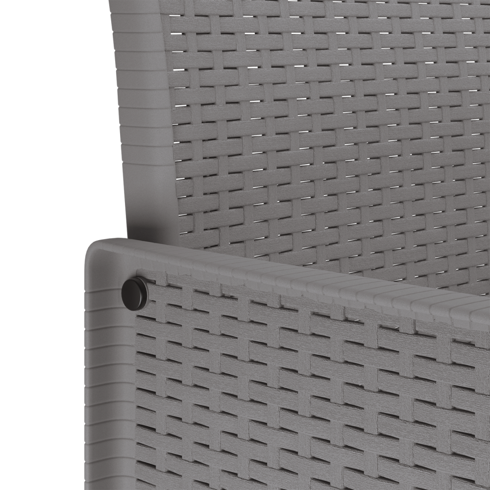 Produktbild för Trädgård Stol 4 pcs Ljusgrå 53 x 49 x 85 cm Polypropylen