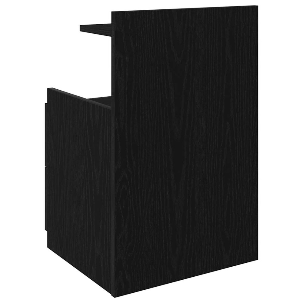 Produktbild för Sängbord 2 st med 2 lådor svart 40x36,5x62 cm