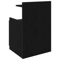 Produktbild för Sängbord 2 st med 2 lådor svart 40x36,5x62 cm