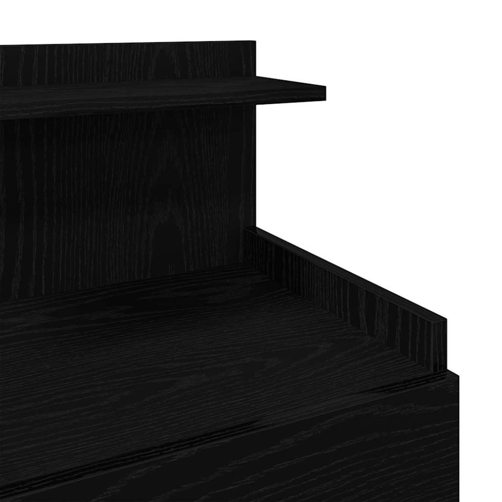 Produktbild för Sängbord 2 st med 2 lådor svart 40x36,5x62 cm
