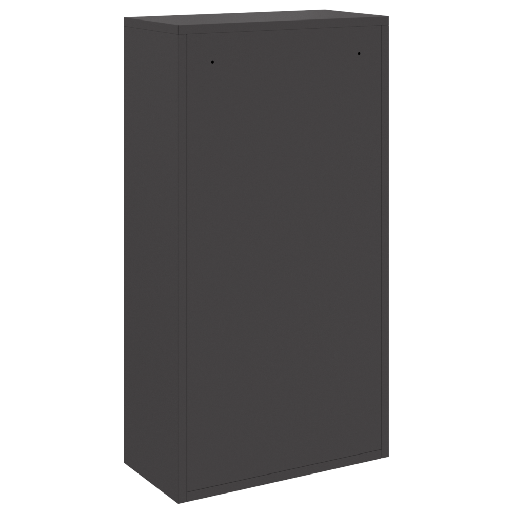 Produktbild för Paketbox med lagring med dörr Svart 44 x 22 x 82 cm Stål