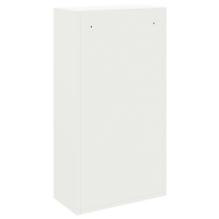 Produktbild för Paketbox med lagring med dörr med lås Vit 44 x 22 x 82 cm Stål