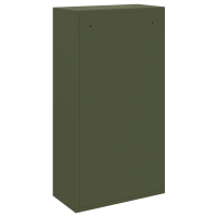 Produktbild för Paketbox med lagring med dörr Olivgrön 44 x 22 x 82 cm Stål